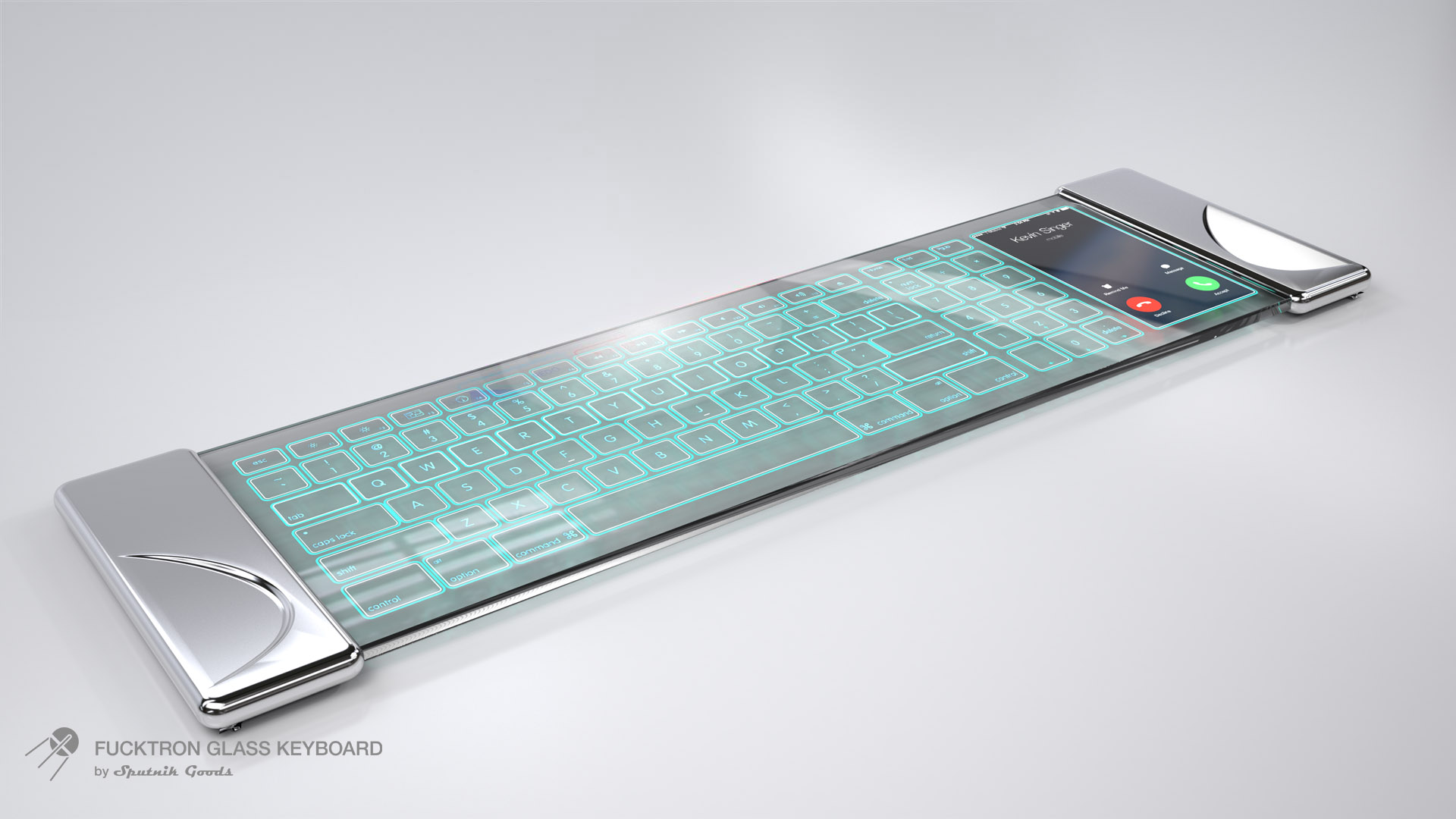 glass touch screen keyboard